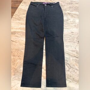 Gloria Vanderbilt Black Slim Tapered Jeans Stretch Cropped Ankle Women’s 4P